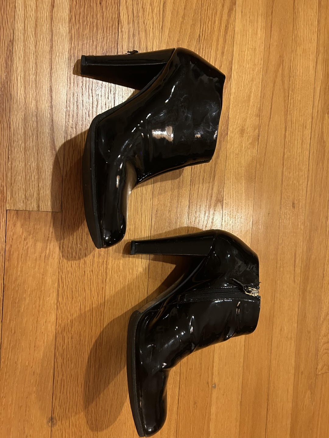 Black Patent Leather Ankle Boots - photo 2