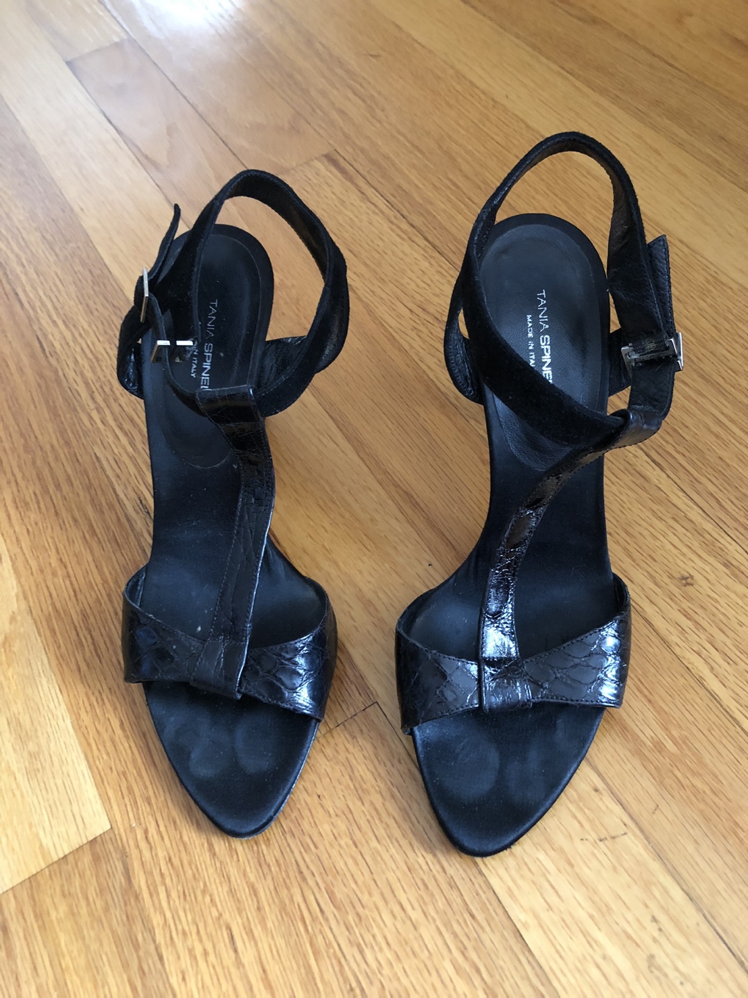 Tania Spinelli Black Suede Heels Size 39 - photo 5