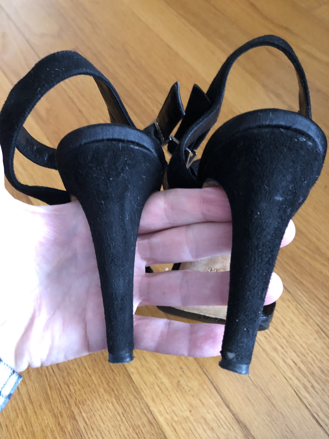 Tania Spinelli Black Suede Heels Size 39 - photo 3