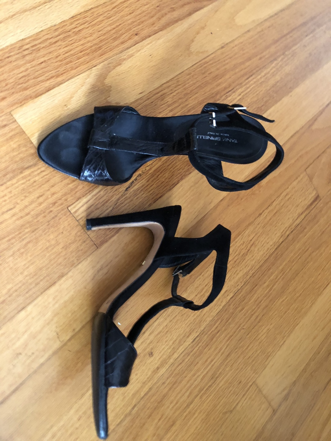Tania Spinelli Black Suede Heels Size 39 - photo 4