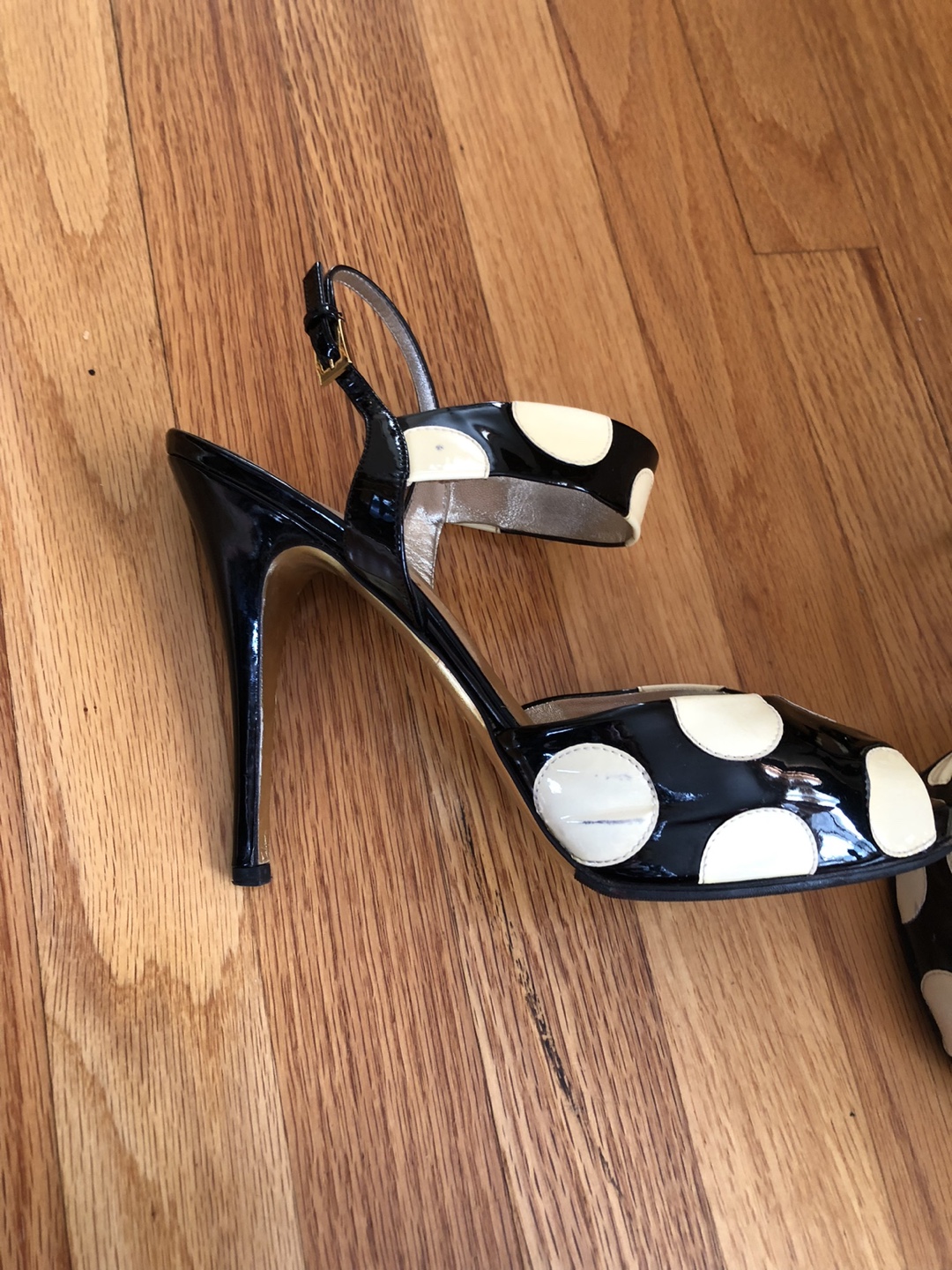 Valentino Garavani Black and White Polka Dot Heels - photo 2
