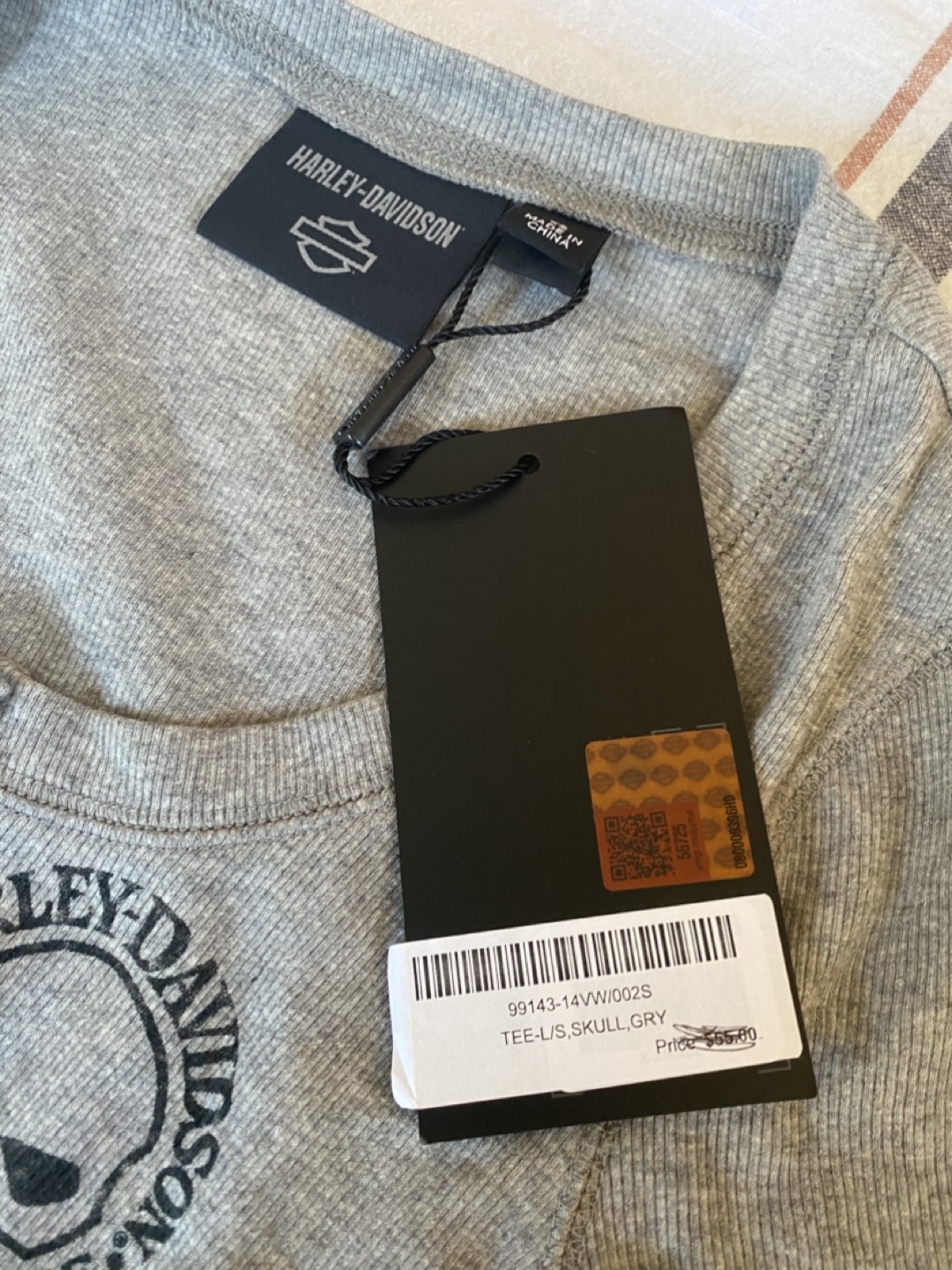 NWT HARLEY DAVIDSON Women's Willie G Skull  Long Sleeve Henley - photo 5