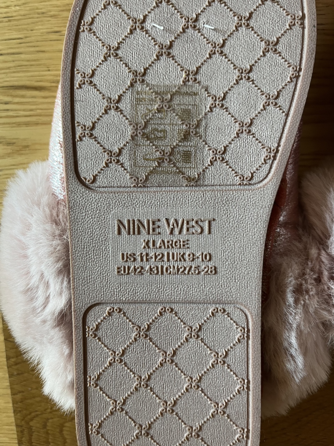 Nine West Women's Pink Faux Fur Slippers - XLarge - photo 4