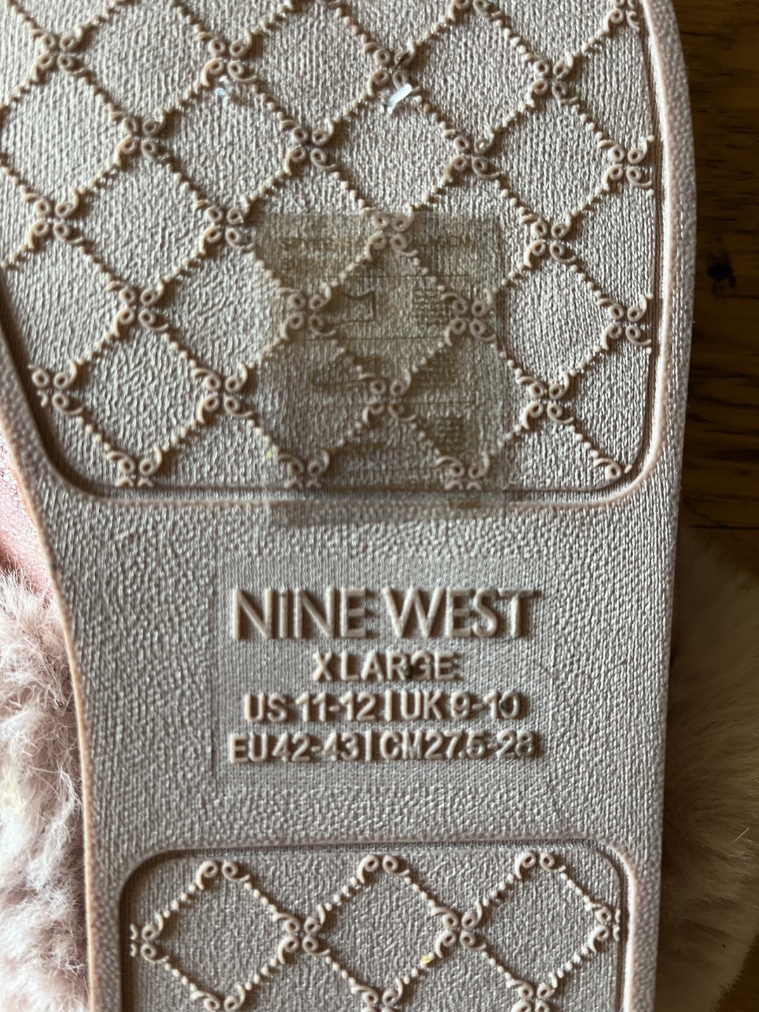 Nine West Women's Pink Faux Fur Slippers - XLarge - photo 5