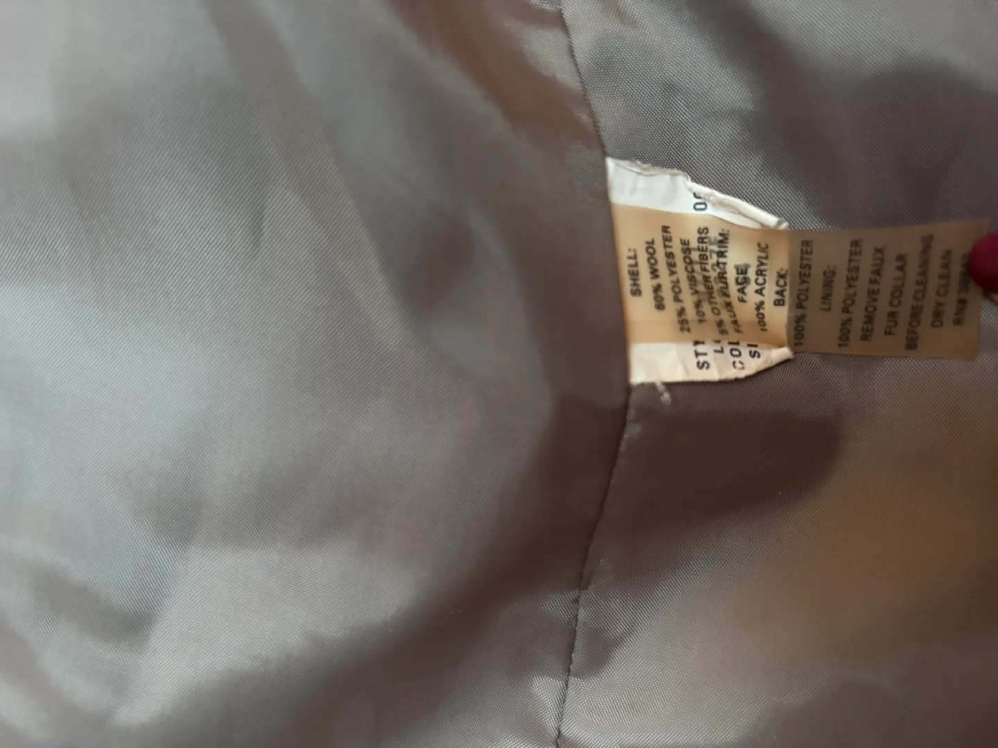 Tahari Double Breasted Peacoat with Faux Fur Collar image indicator(6)