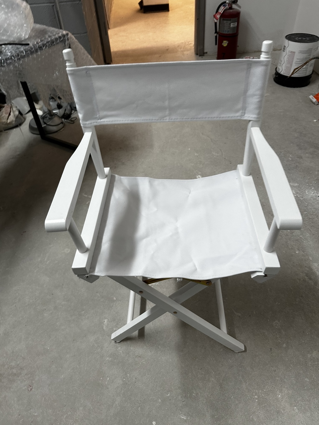 White Wooden Director's Chair - photo 2