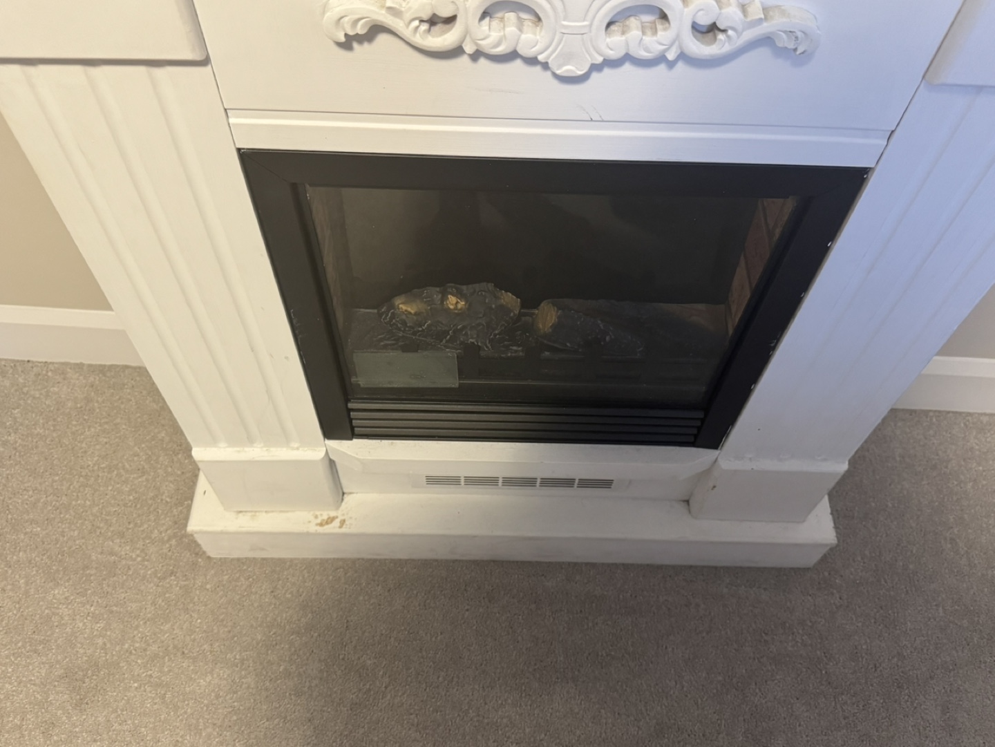 White Electric Fireplace For Room - photo 4