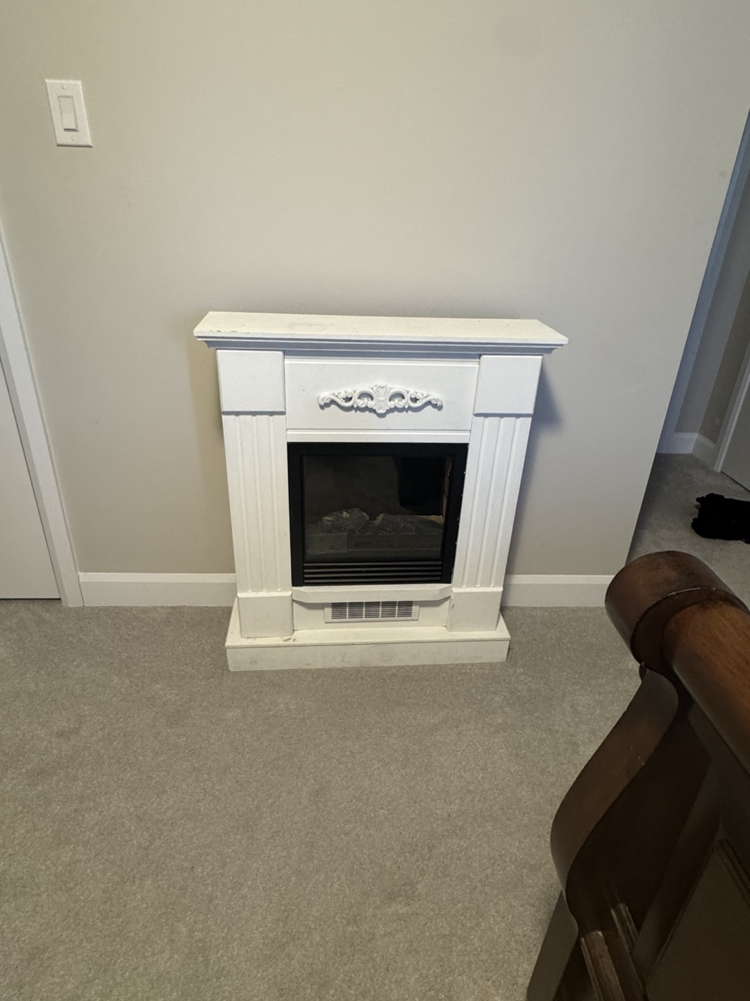 White Electric Fireplace For Room - photo 2