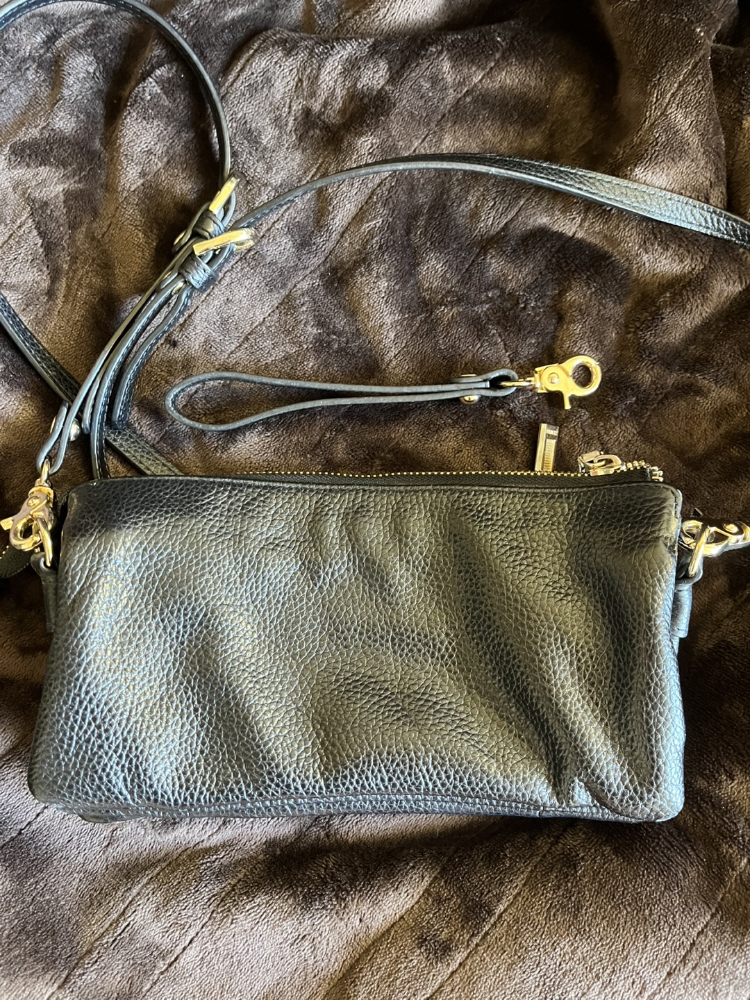 Zenith Handbags Black Leather Crossbody Bag - photo 2