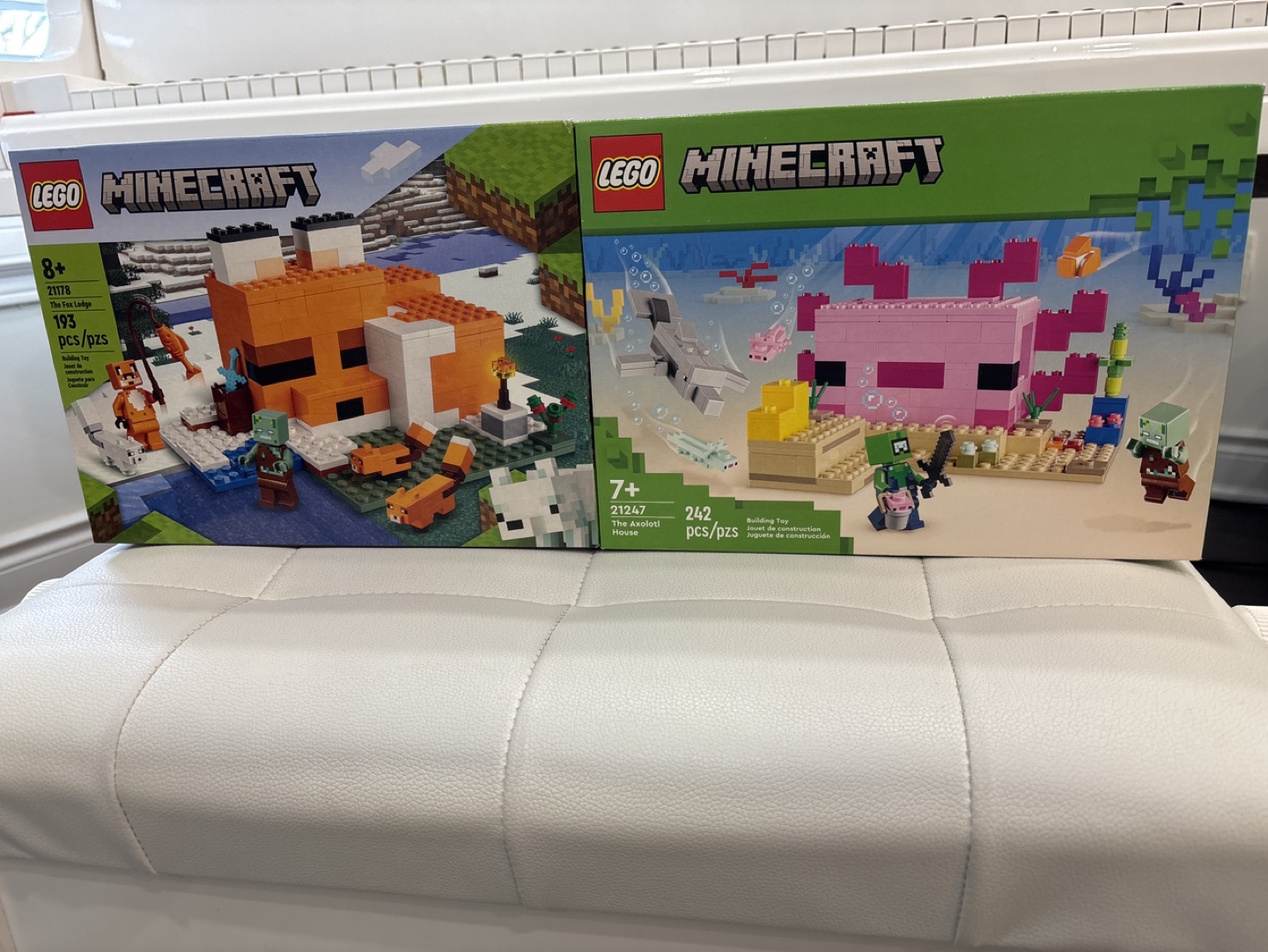 LEGO Minecraft Fox Lodge & Axolotl Hideout (21178 & 21247)