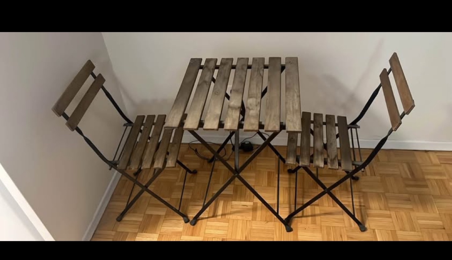 IKEA TÄRNÖ Bistro Set - Black/Light Brown