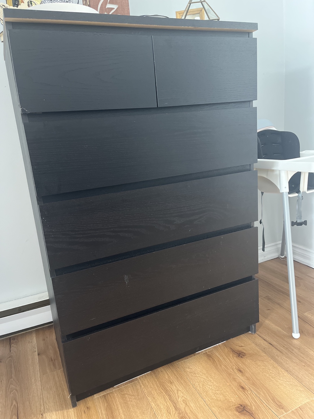 IKEA Black 5-Drawer Chest of Drawers - photo 5
