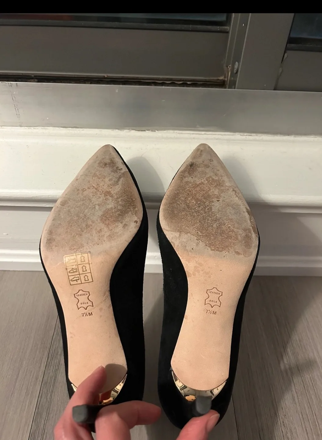 Tory Burch Black Suede Heels image indicator(2)