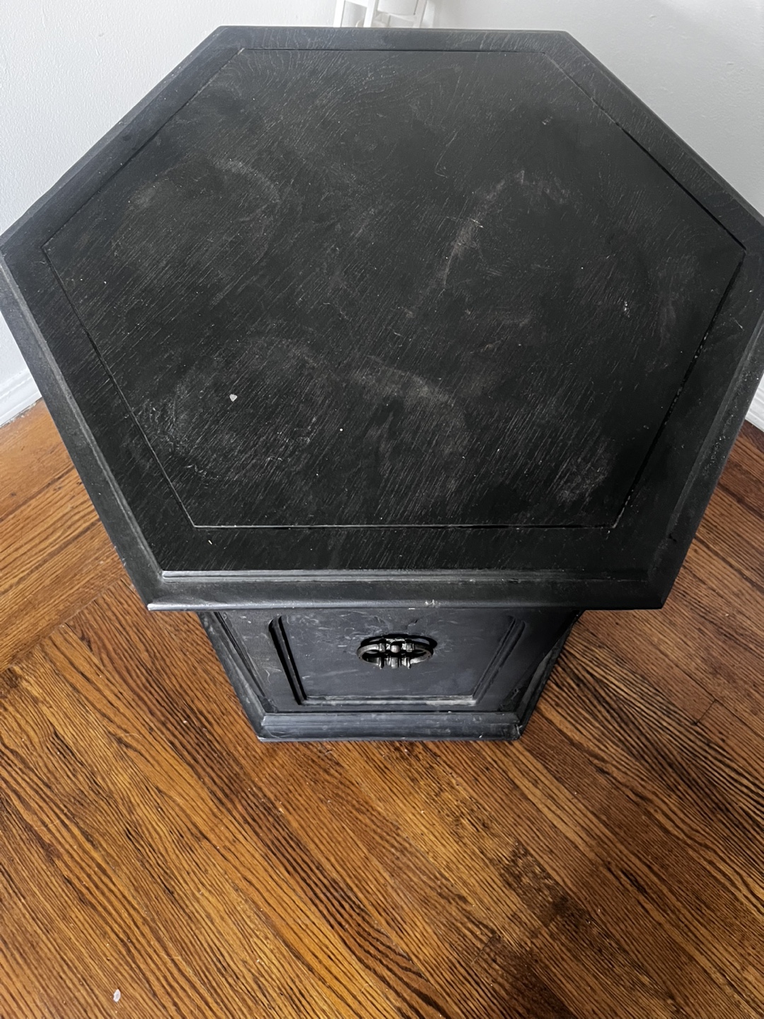 Octagonal Corner Cabinet/ side table with storage - photo 2