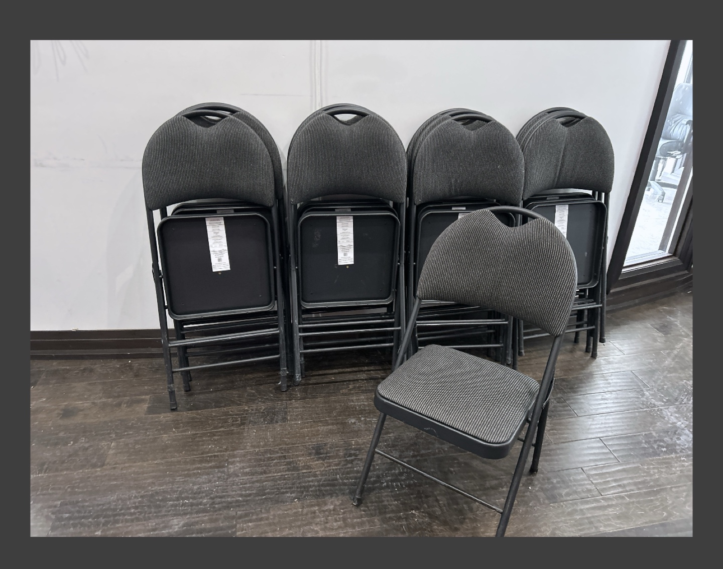 Set of 20 grey  Folding Chairs