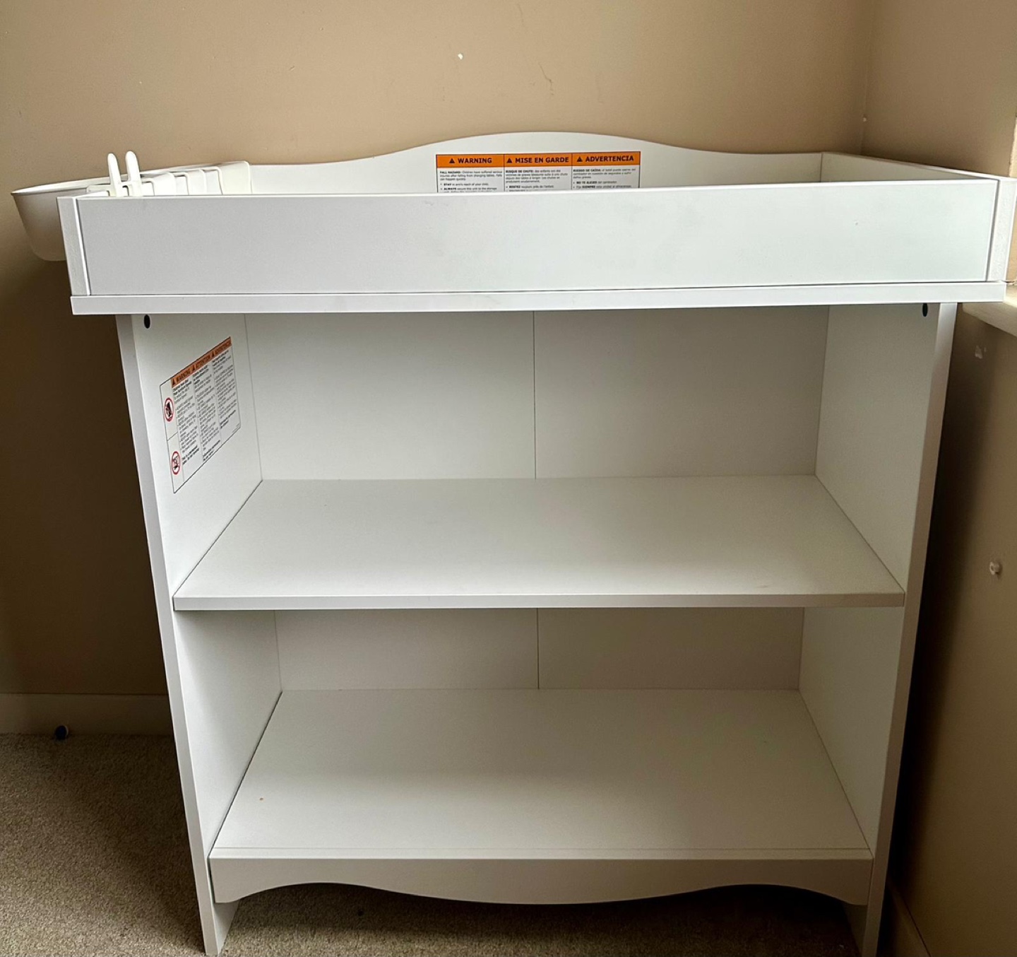 White Changing Table with Storage