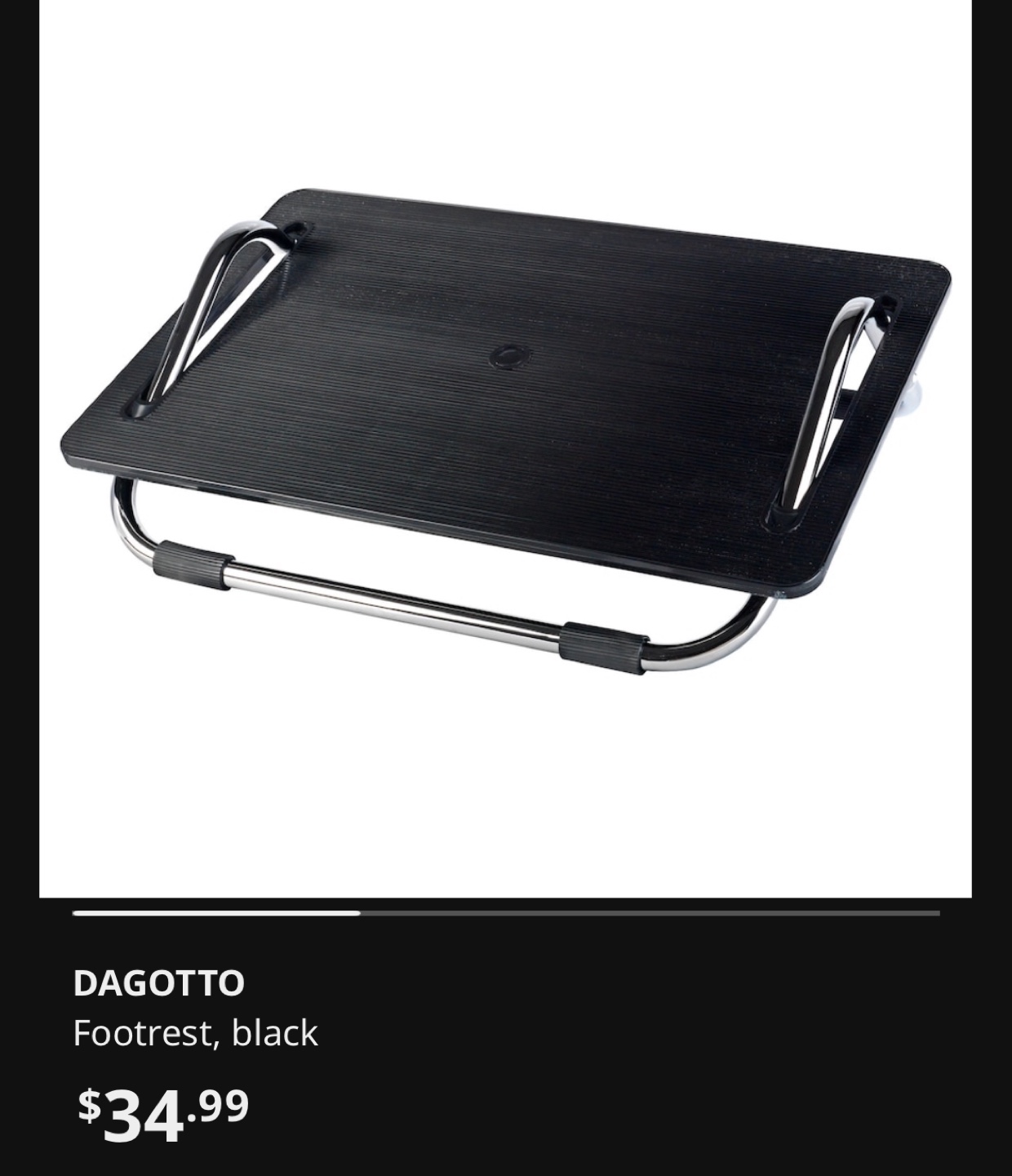 IKEA DAGOTTO Footrest - Black - photo 2