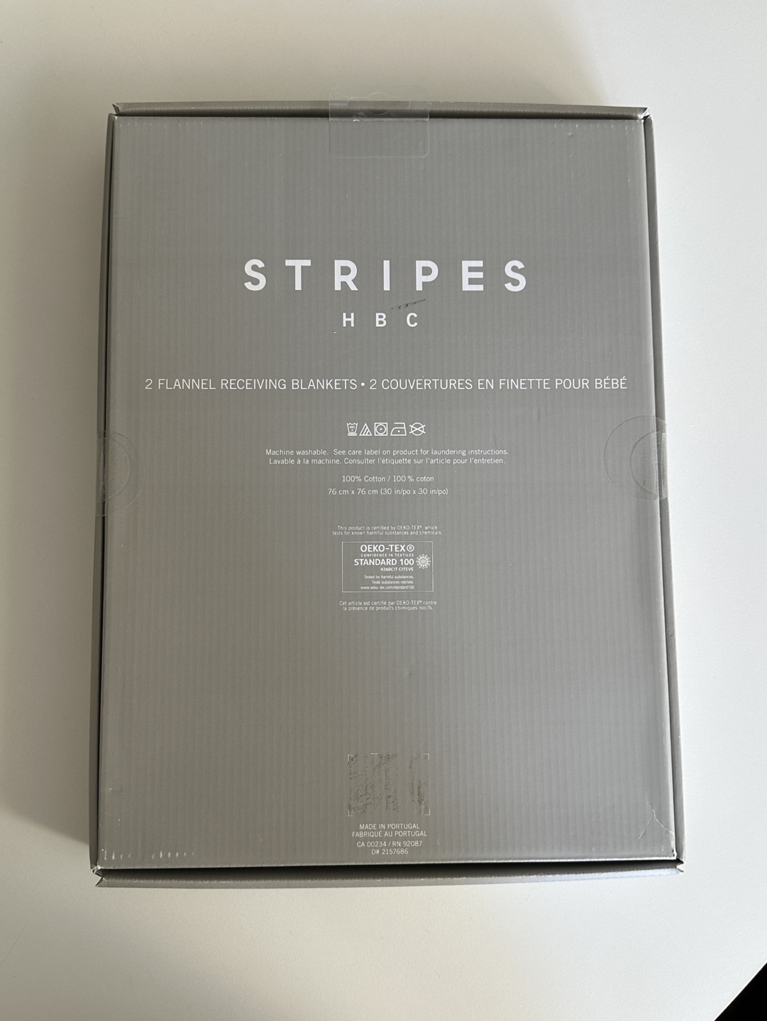HBC Stripes Baby Receiving Blankets - 2 Pack - photo 2