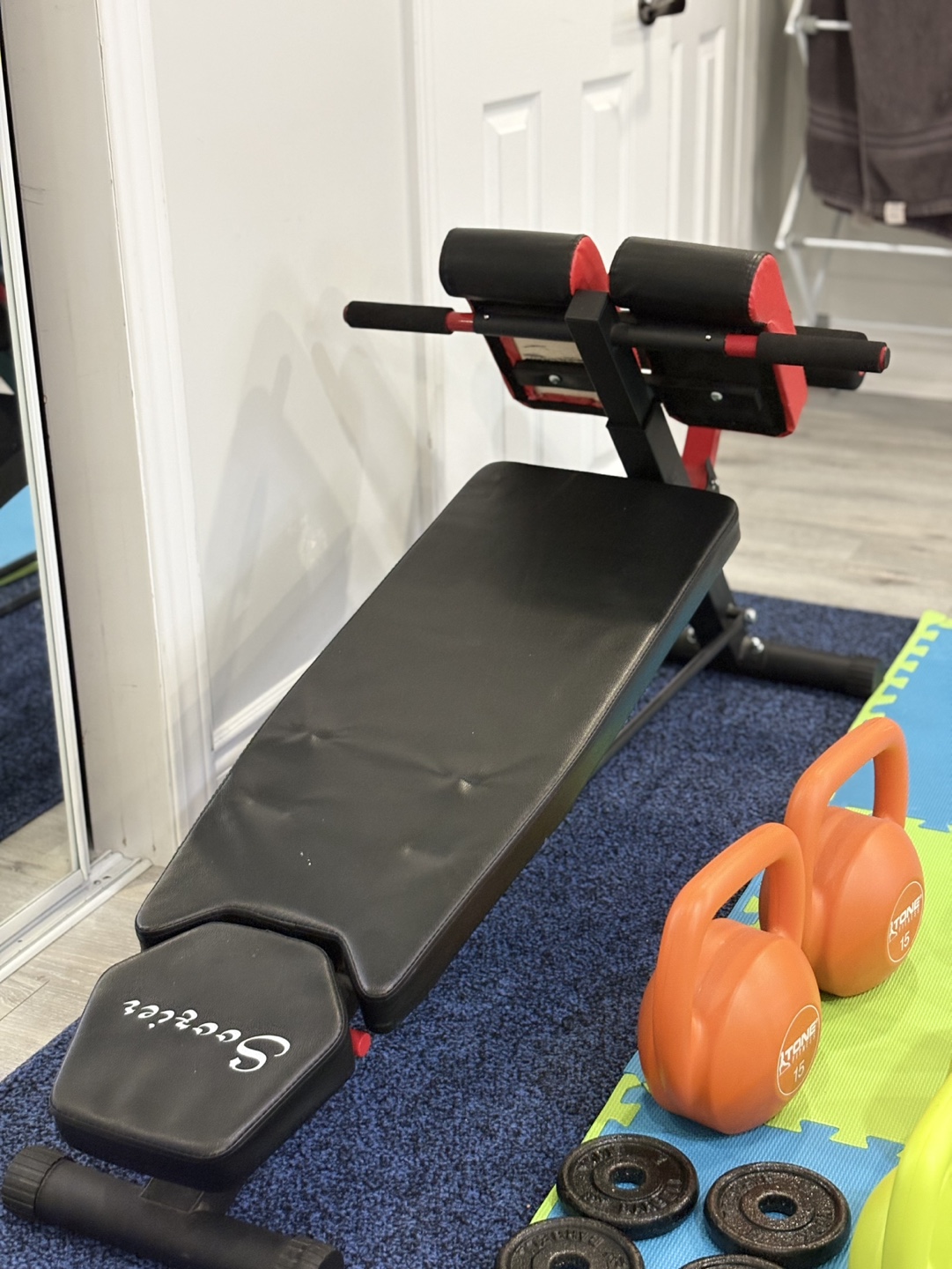 Home Gym Weight Set with Adjustable Bench