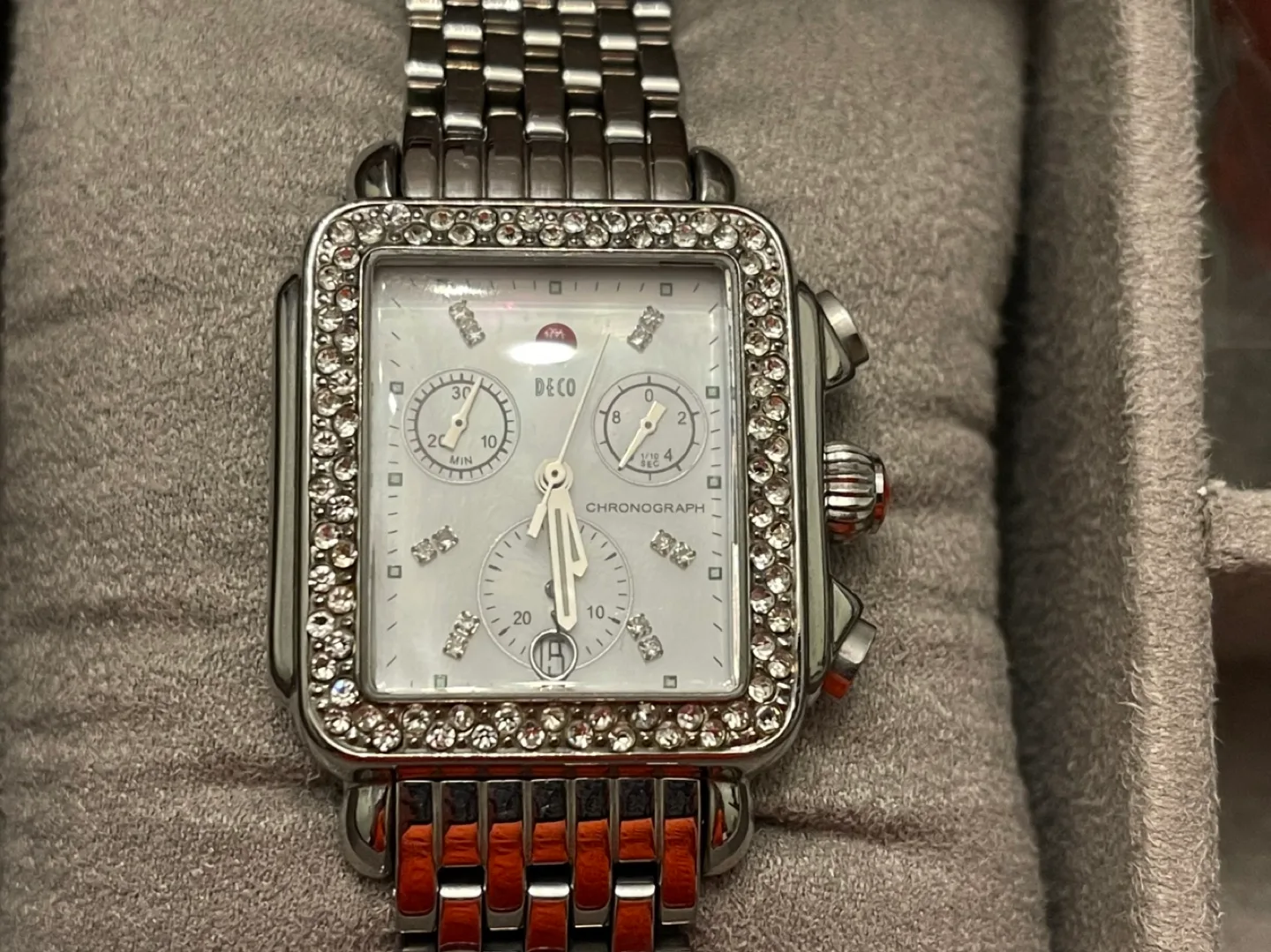 Michele Ladies Diamond Deco Watch with box, Swiss made! image indicator(2)