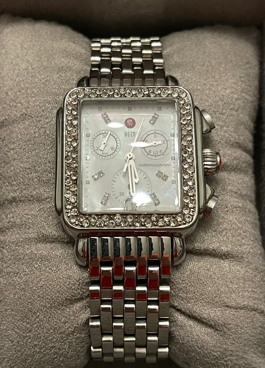 Michele Ladies Diamond Deco Watch with box, Swiss made! image indicator(3)