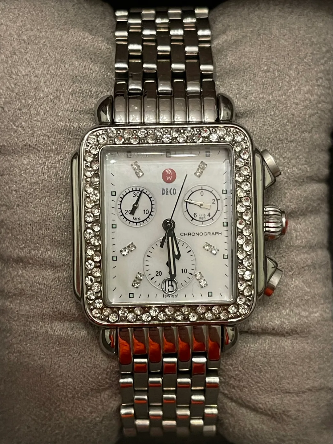 Michele Ladies Diamond Deco Watch with box, Swiss made! image indicator(4)