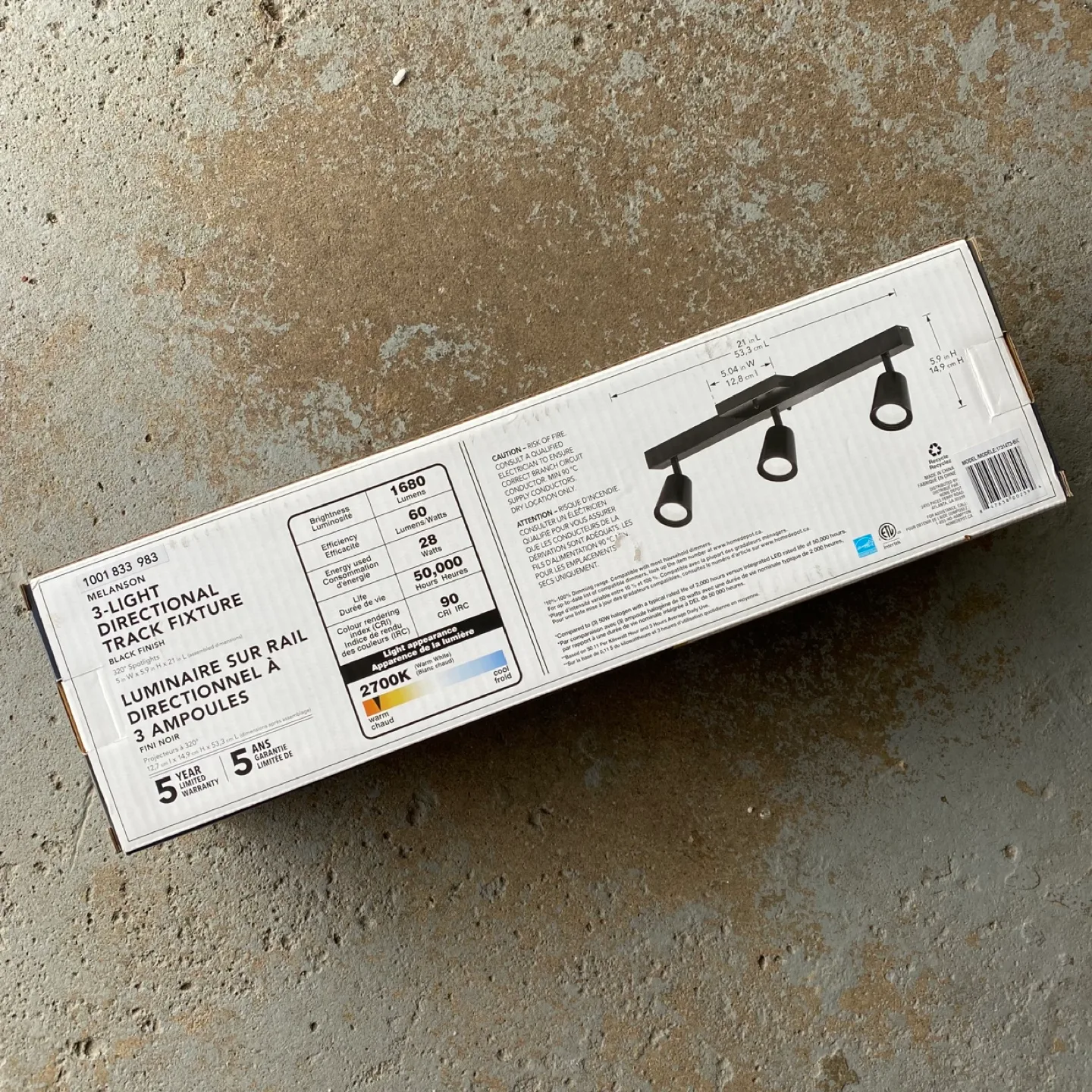 NEW IN BOX 21” Hampton Bay Track Light image indicator(3)