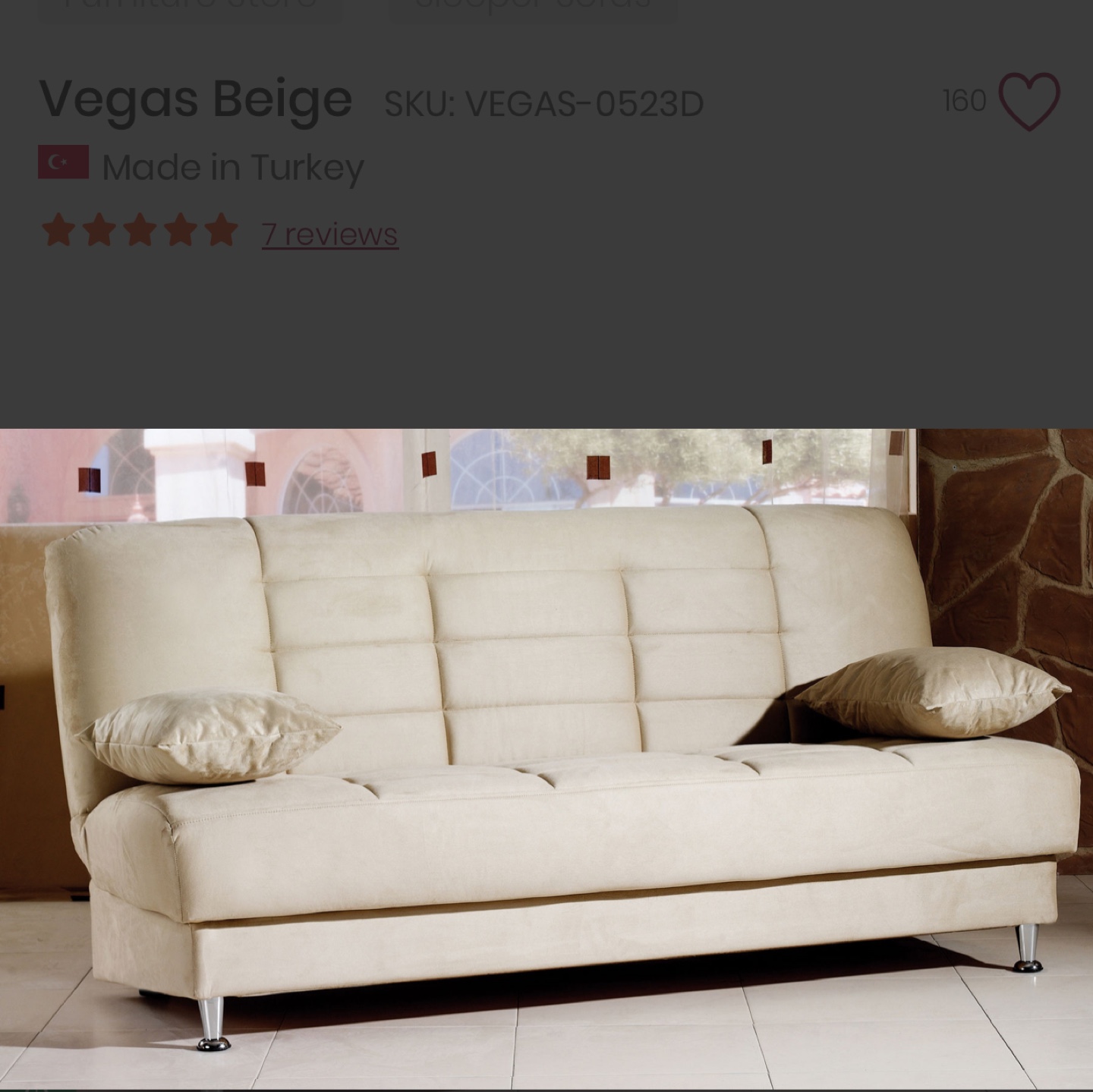 Comfyco Vegas Beige Futon Sofa Bed - photo 4