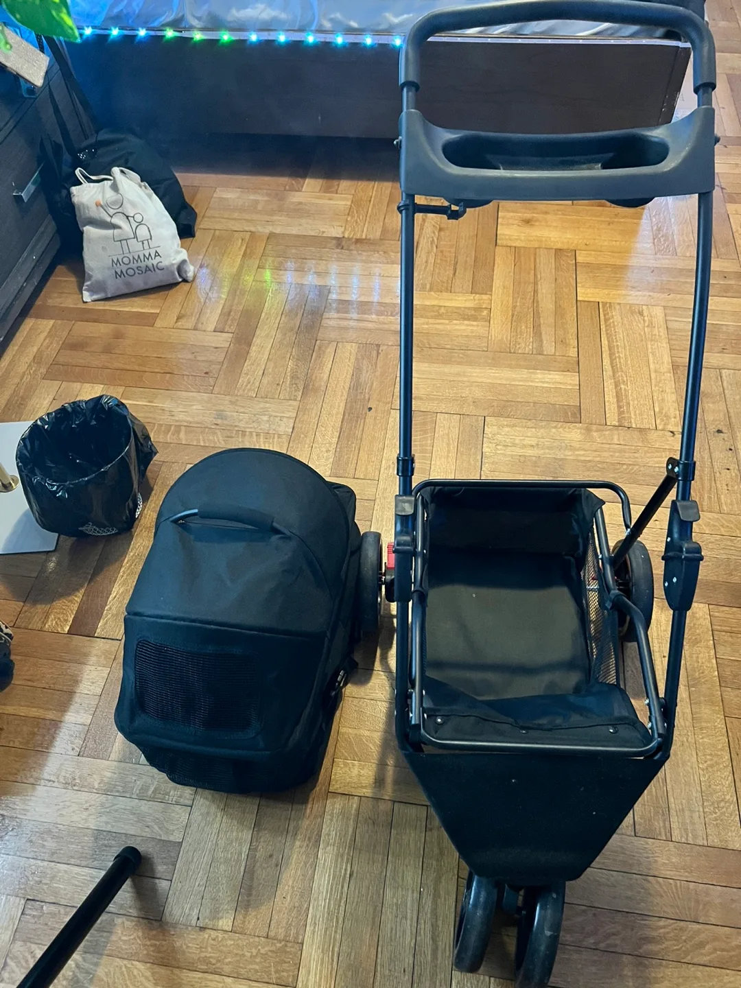 Pet Stroller - Black - Collapsible image indicator(5)