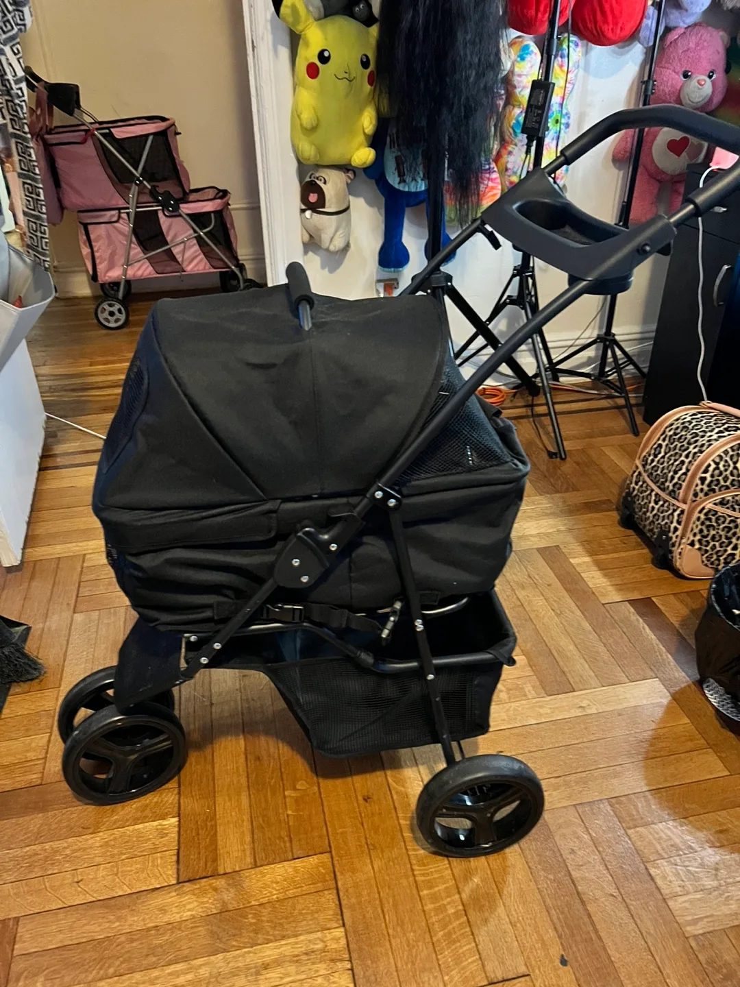 Pet Stroller - Black - Collapsible image indicator(2)
