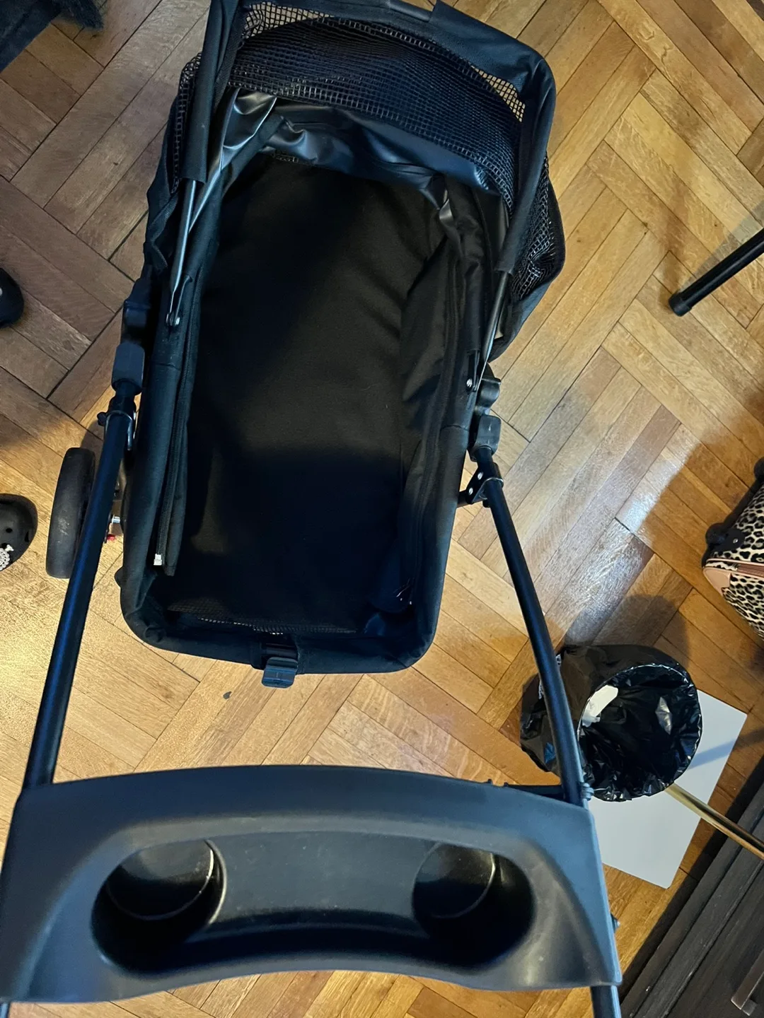 Pet Stroller - Black - Collapsible image indicator(4)