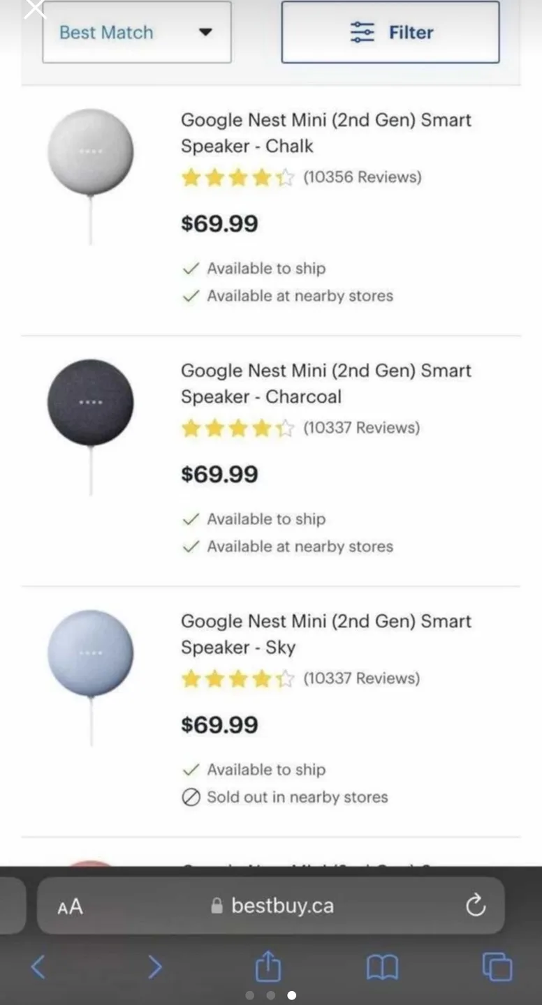 Google Nest Mini (2nd Gen) Smart Speaker - Charcoal image indicator(3)