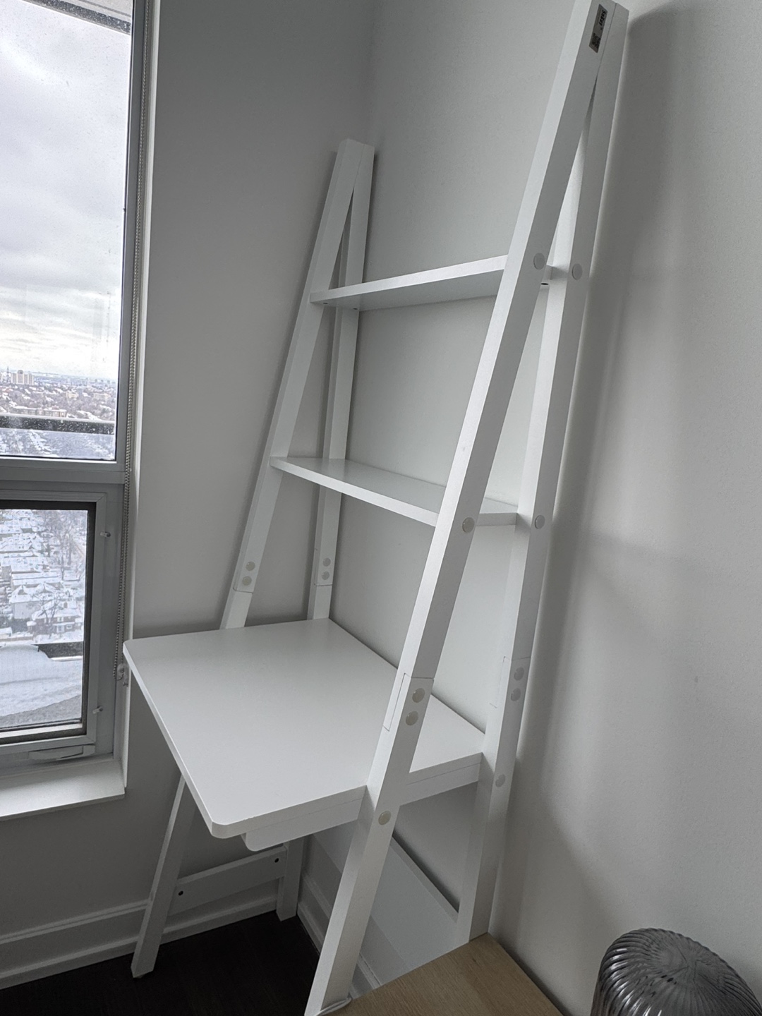 White Ladder Desk with Shelves - photo 3