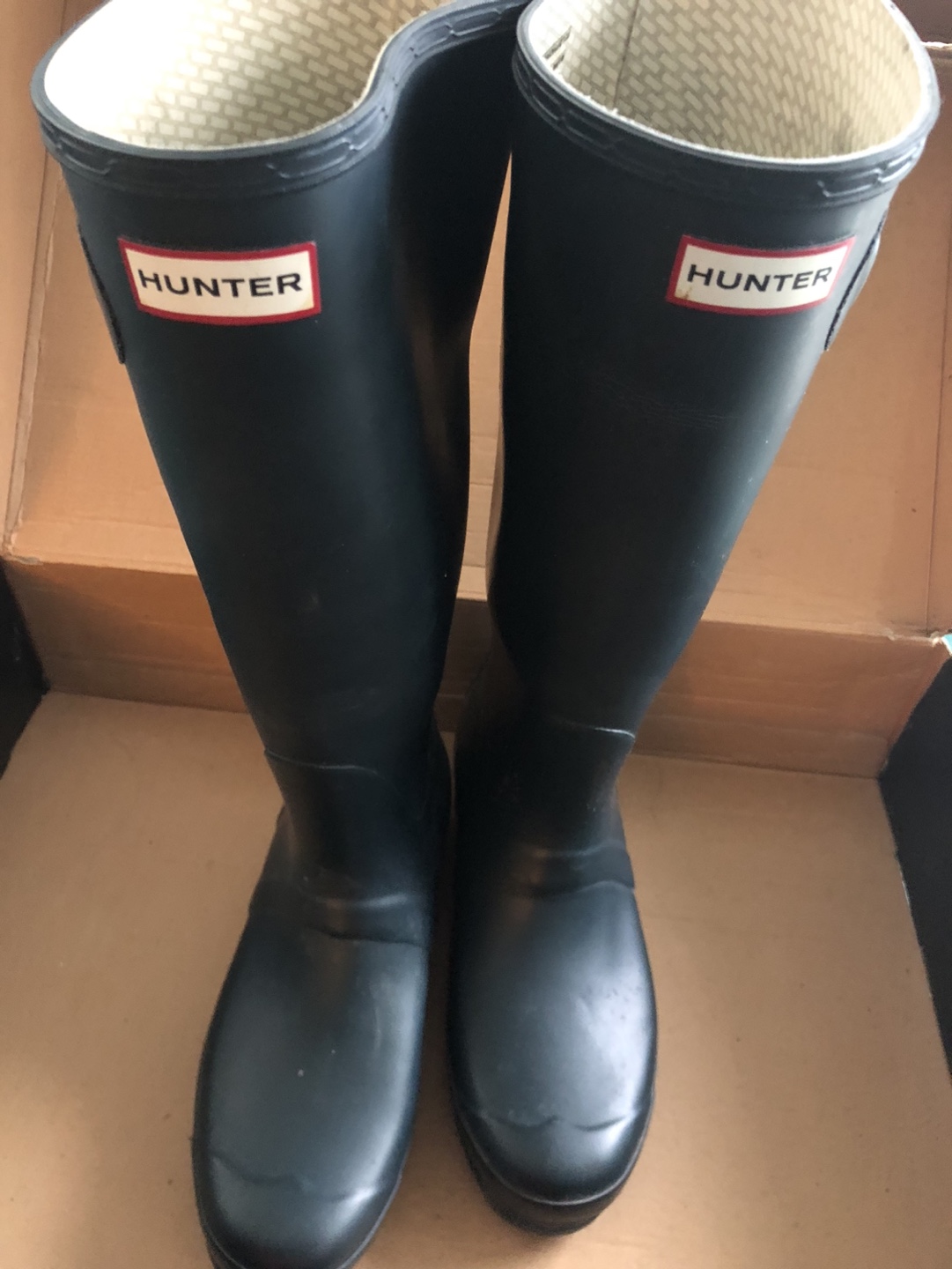 Hunter Original Tall Rain Boots - Navy - Women's Size 8 - photo 3