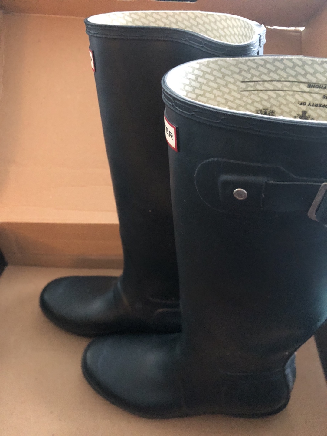 Hunter Original Tall Rain Boots - Navy - Women's Size 8 - photo 4