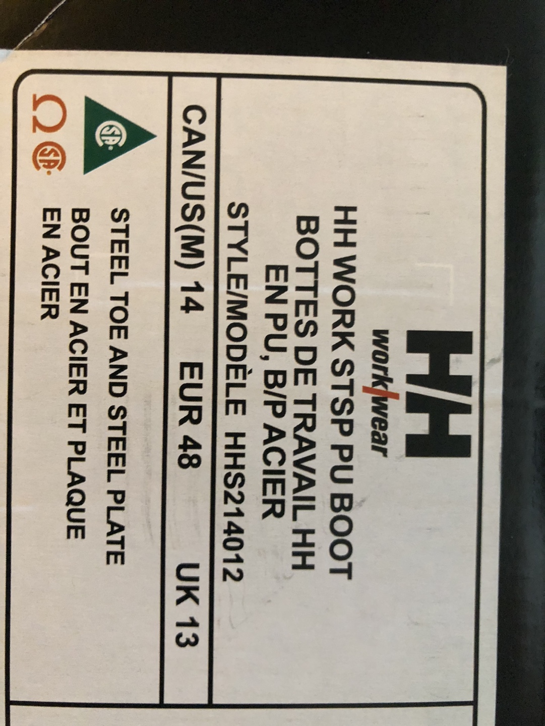 HH Workwear Steel Toe & Plate Rubber Boots - Size 14 - photo 5