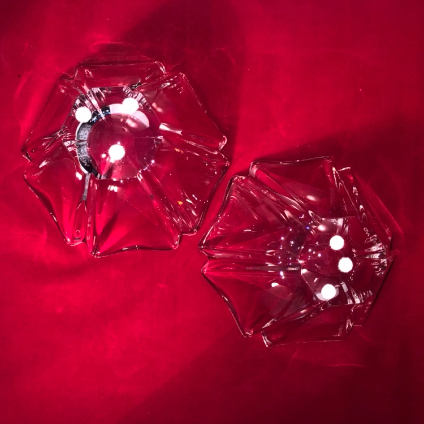 Swedish Orrefors Signed Orion Crystal Bowls/Candle-Holders image indicator(5)