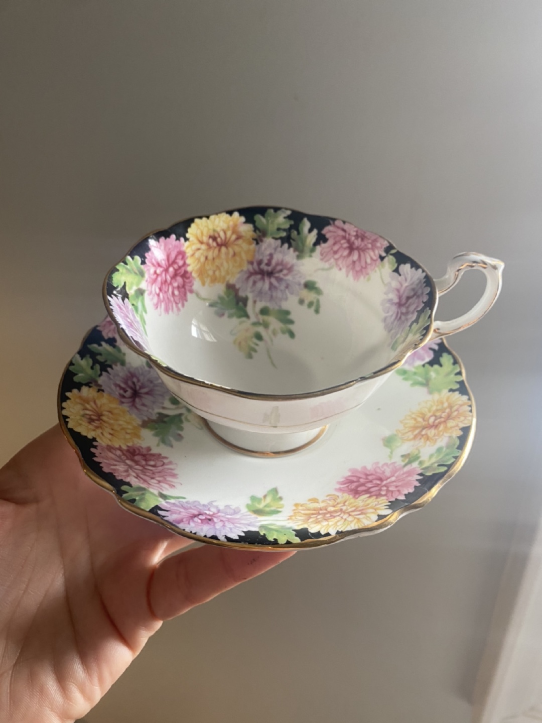 Vintage Royal Albert Chrysanthemum Teacup and Saucer