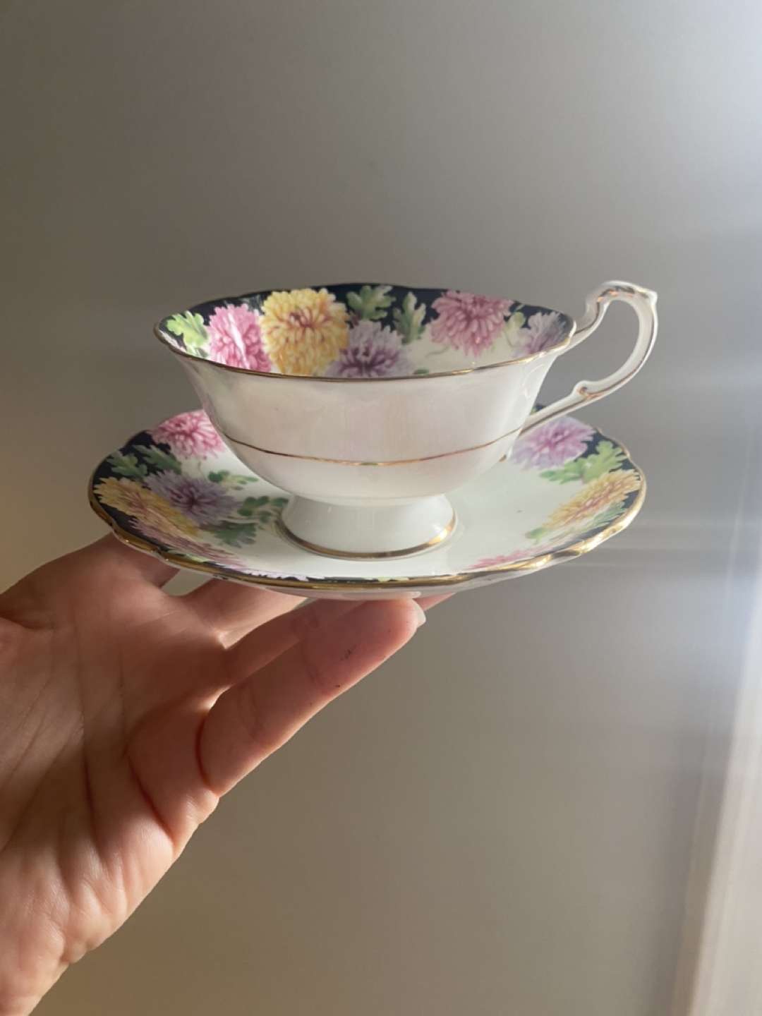 Vintage Royal Albert Chrysanthemum Teacup and Saucer - photo 2