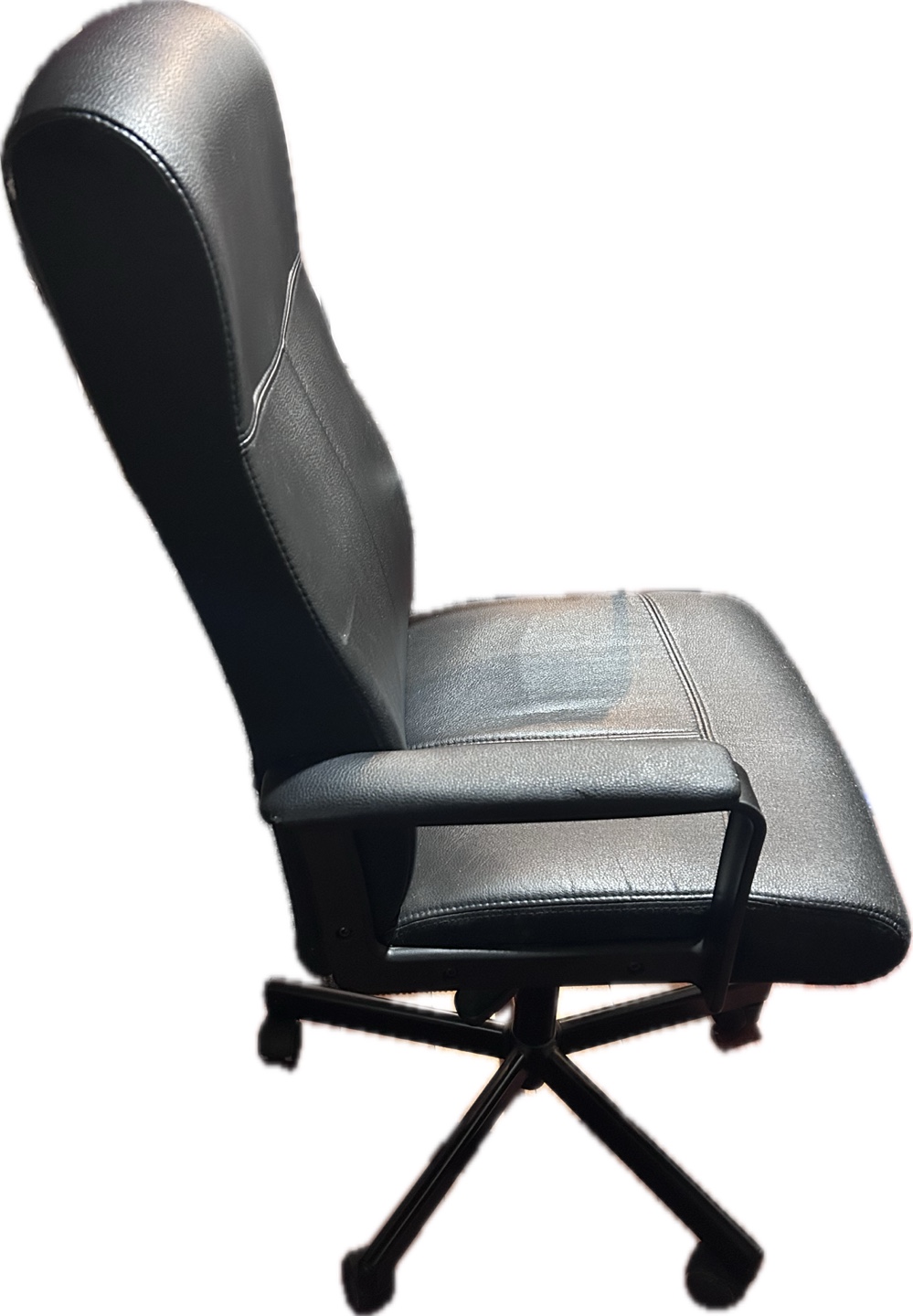 Black Leather Office Chair - photo 2