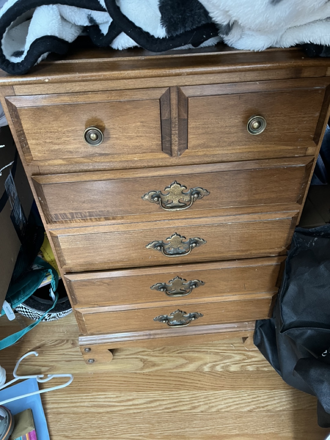 Vintage Wooden Five-Drawer Chest - photo 4