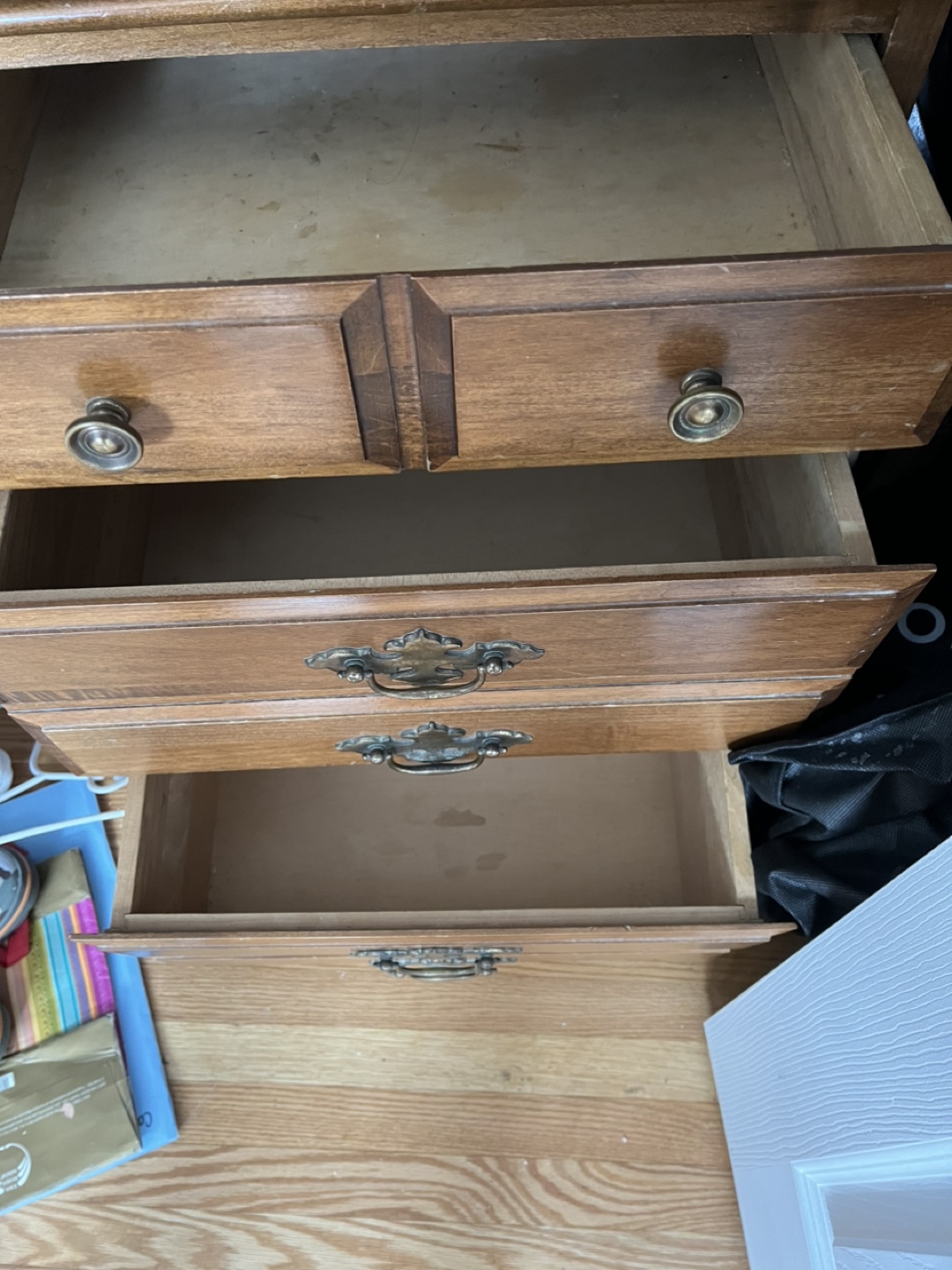 Vintage Wooden Five-Drawer Chest - photo 5