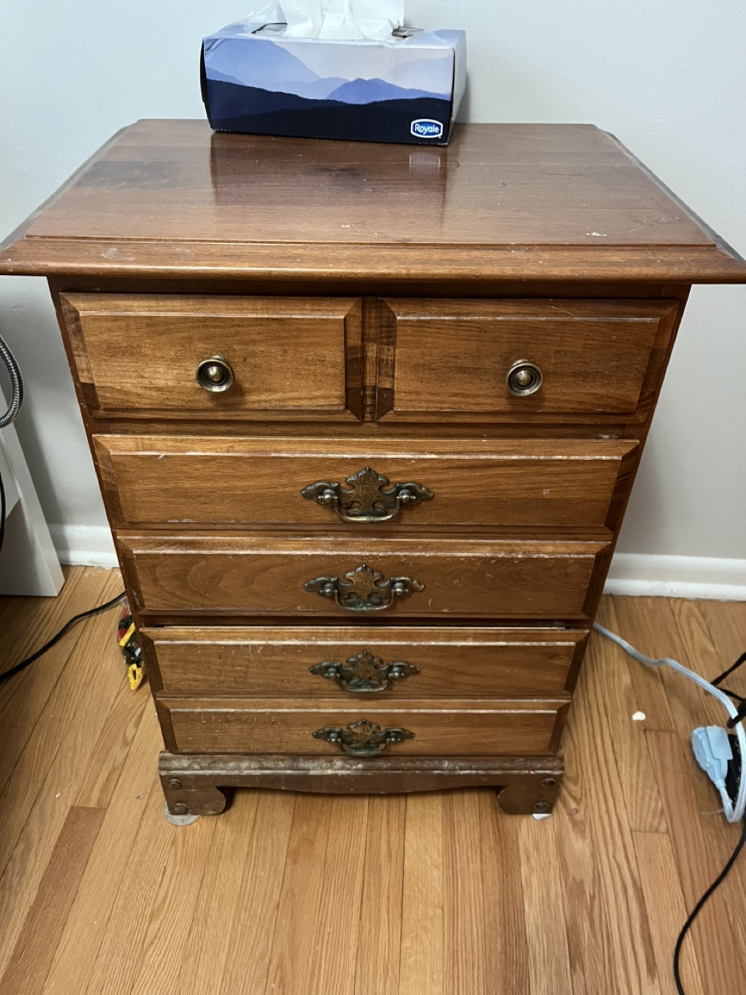 Vintage Wooden Five-Drawer Chest