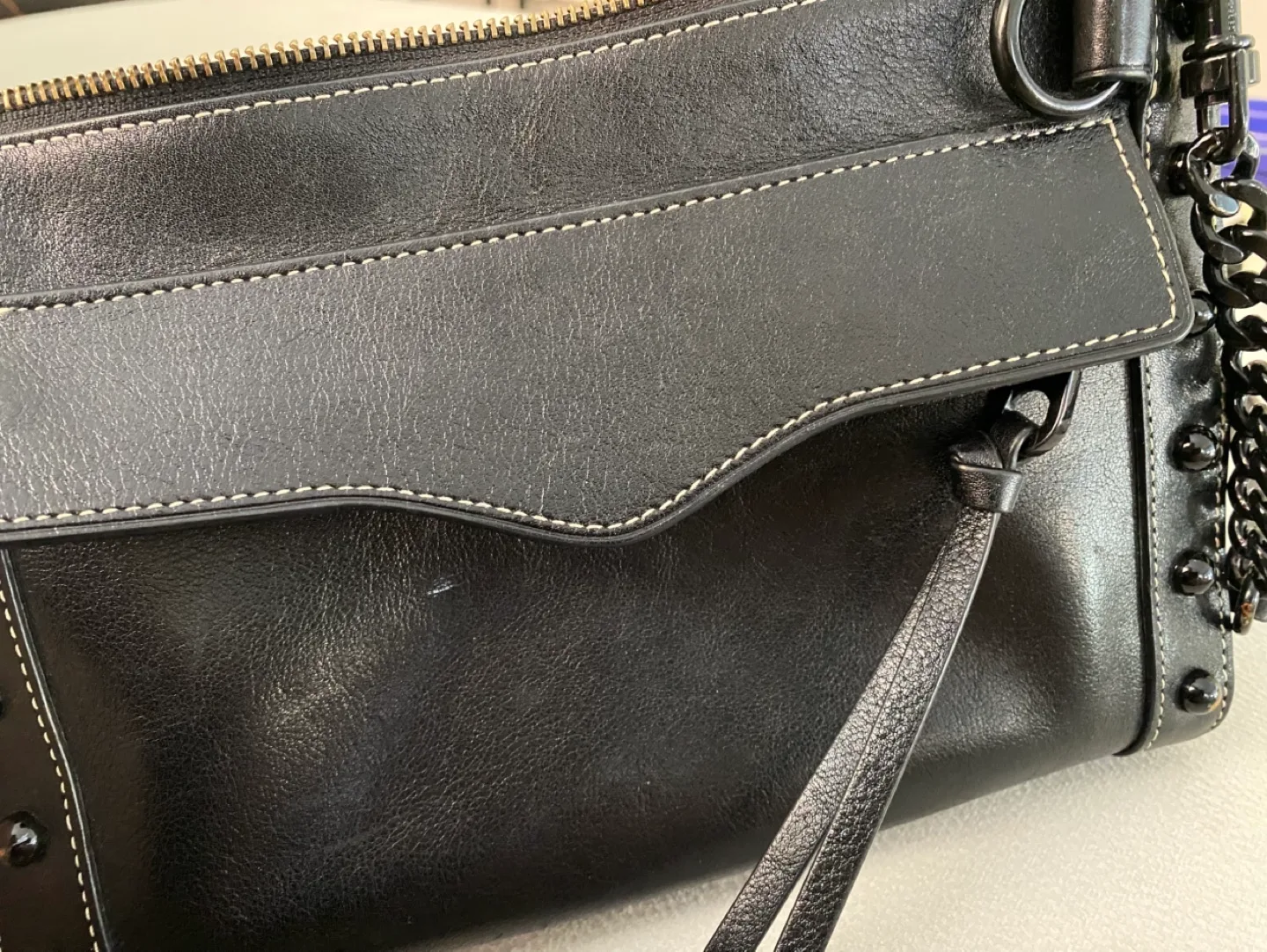 Rebecca Minkoff Black Leather Crossbody Bag image indicator(5)