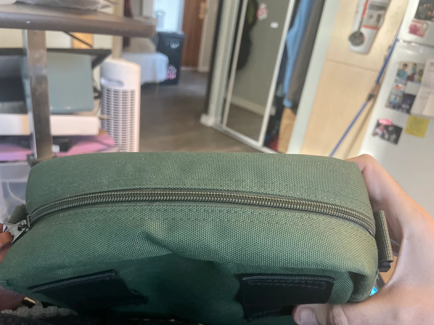 A-MODE Olive Green Canvas  Bag image indicator(3)