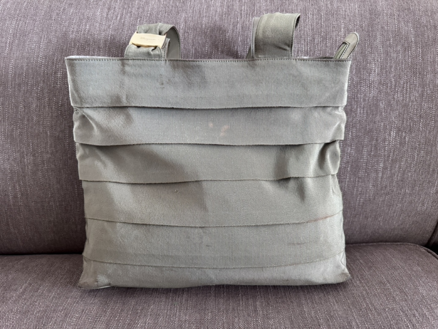 Salvatore Ferragamo Olive green Tote Bag