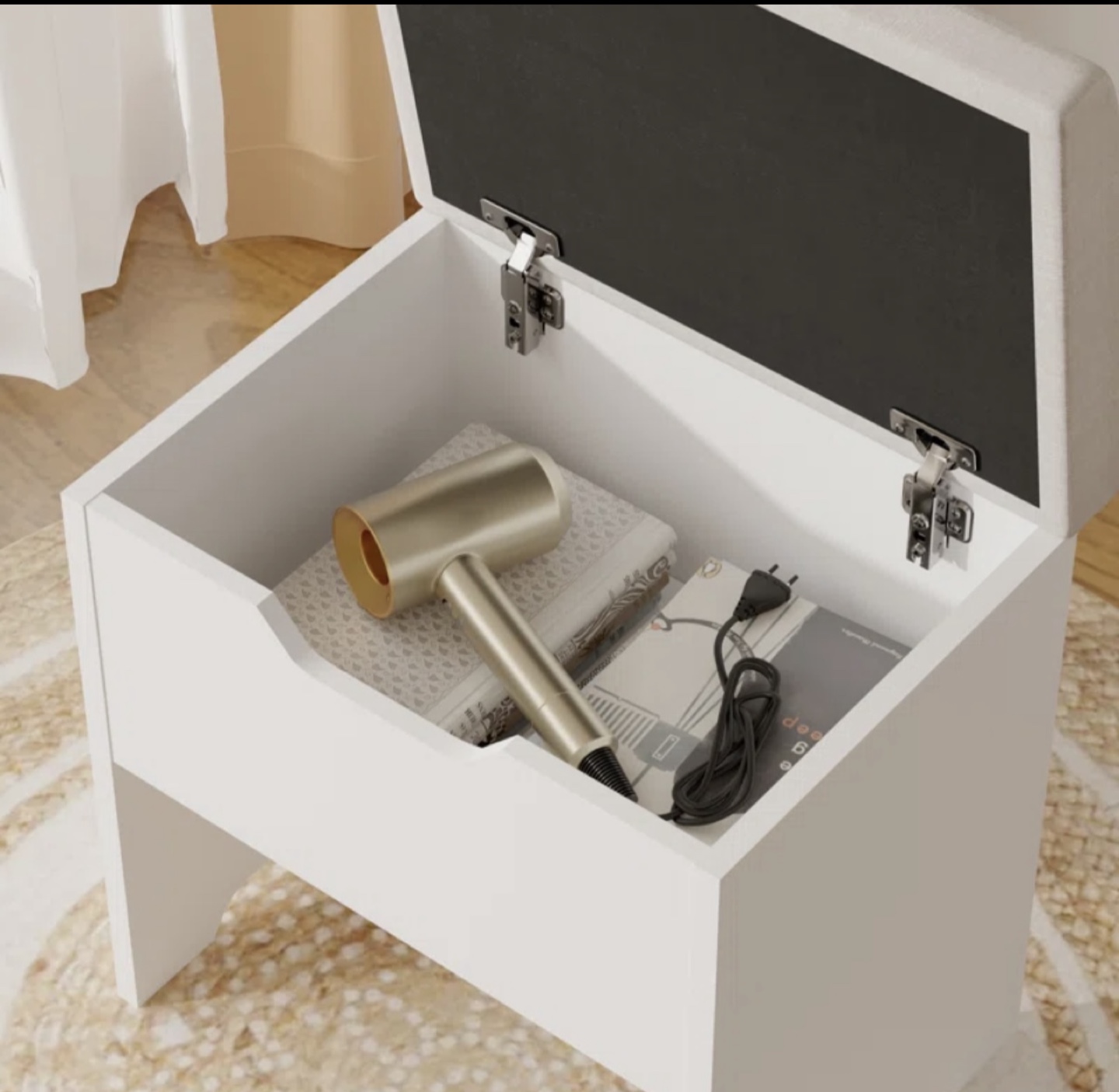 Vanity Set with Stool and Mirror - photo 4