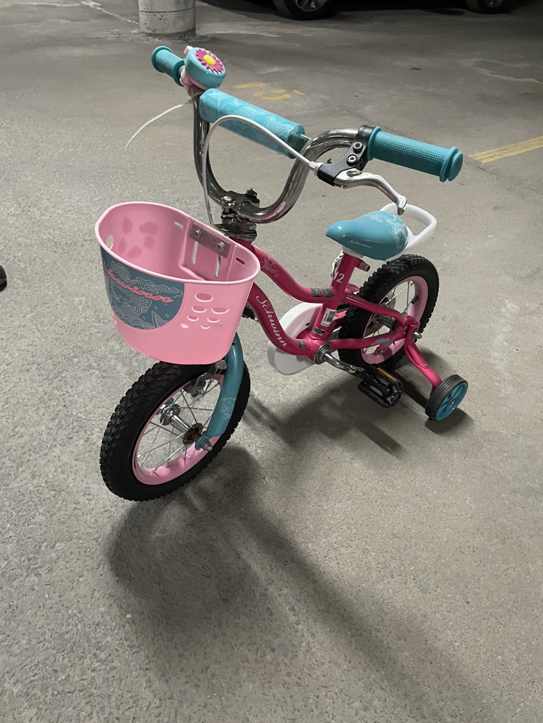 Schwinn girl's 12-inch bike with training wheels