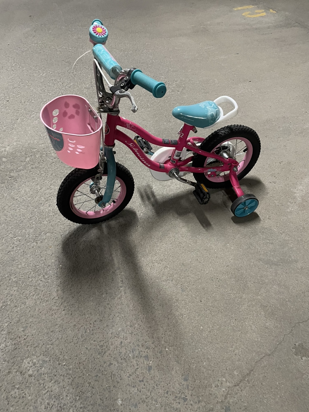 Schwinn girl's 12-inch bike with training wheels - photo 3