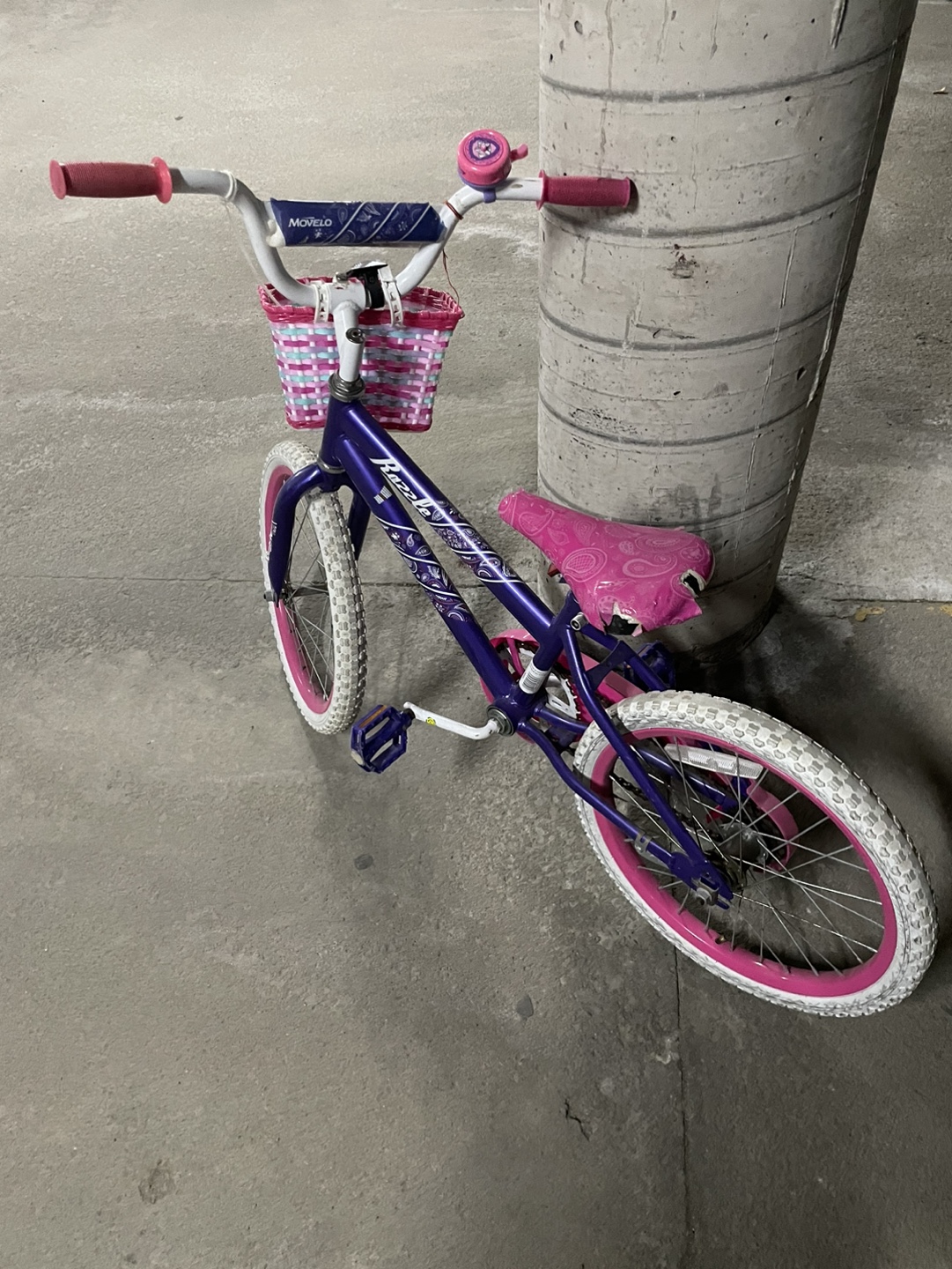 Girls' purple Razor bike with basket - photo 2